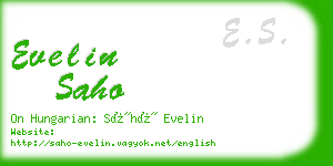 evelin saho business card